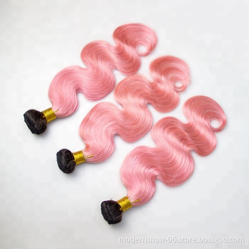 Modern Show Double Drawn Silk Straight Brazilian Human Hair Bundles With Lace Frontal Closure